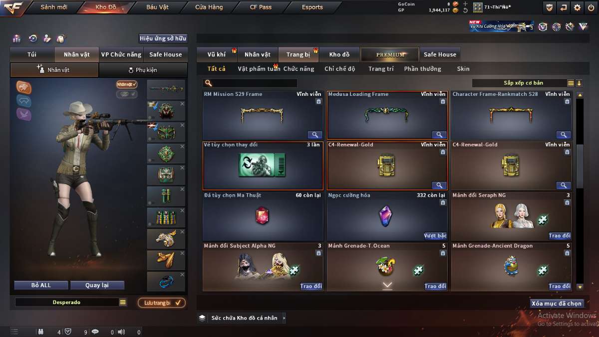 shop acc cf uy tin gia re
